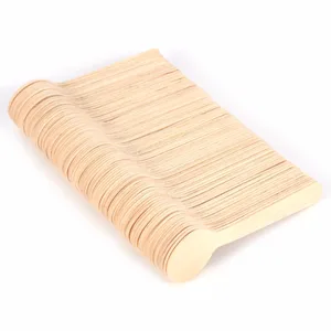 Image of 100Pcs Disposable Wooden Spoon Mini Ice Cream Spoon Wood Dessert Scoop Western Wedding Party Tableware Kitchen Accessories Tool