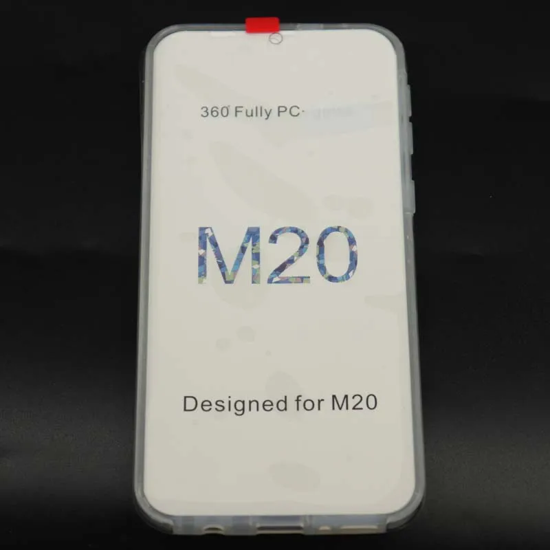 

360 Degree Full Cover TPU+PC Phone Case For Samsung M20, Clear