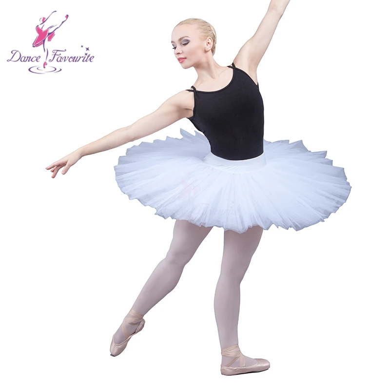 

7 Layer Stiff Tulles Half Tutu Pre-professional Practicing Ballet Dance Tutu BLL001, White;pink;pale blue;black