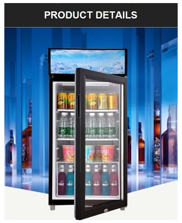 42l New Product Cold Table Top Mini Display Refrigerator Small Glass Door Monster Energy Drink Fridge