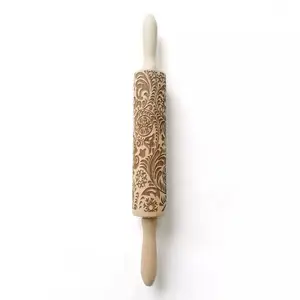 Professional Roller Pasta Cookie Fondant Wood Plain Rolling Pin
