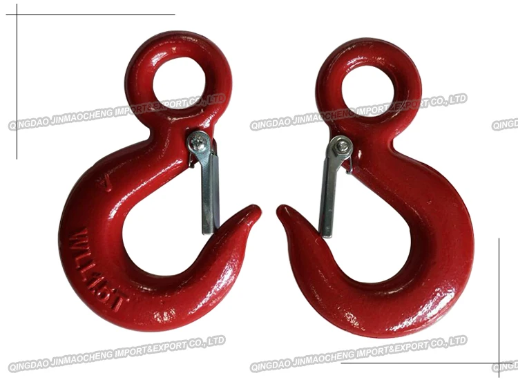 Drop Forged Lifting Eye Hoist Hook With Safety Latch - Buy Eye Hoist 