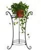 Classic Metal Tall Plant Stand Art Flower Pot Holder Rack Garden & Home Decorative Pots Containers Stand (Black)