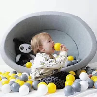 

Grey Round Play Pool Baby Ocean Ball Pool Pit Playpen For Kids Playground Game Tent Birthday Gift