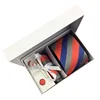 OEM Small Order Hot Sale 100% Silk Jacquard Woven Mens Wholesale High Quality Stripe Pattern Skinny Shape Gift Box Neck Tie