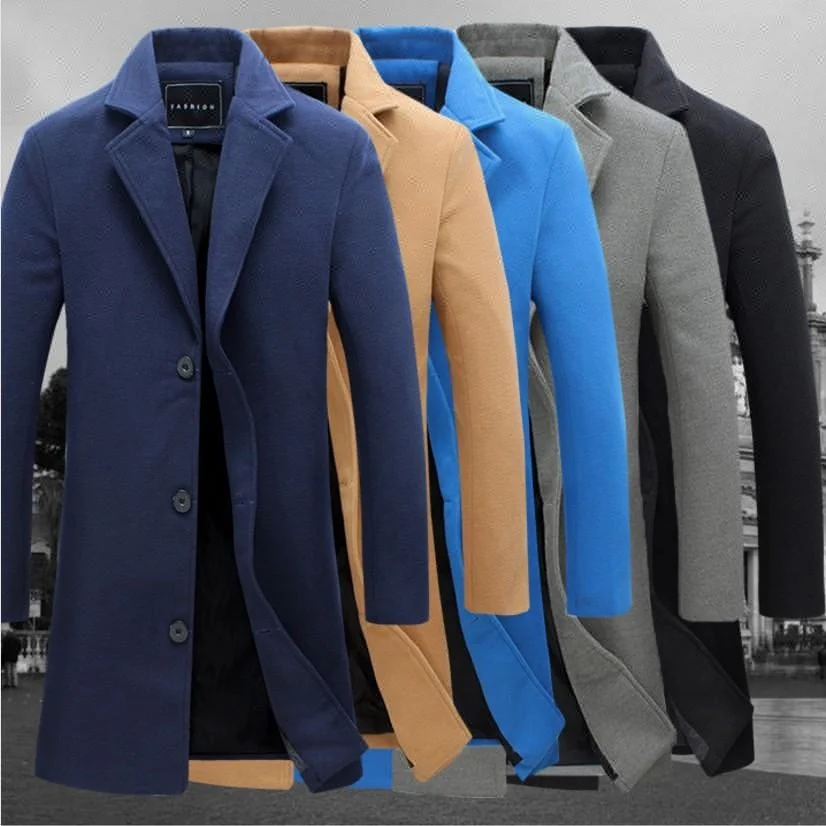 mens Fashion long winter trench coat wholesale