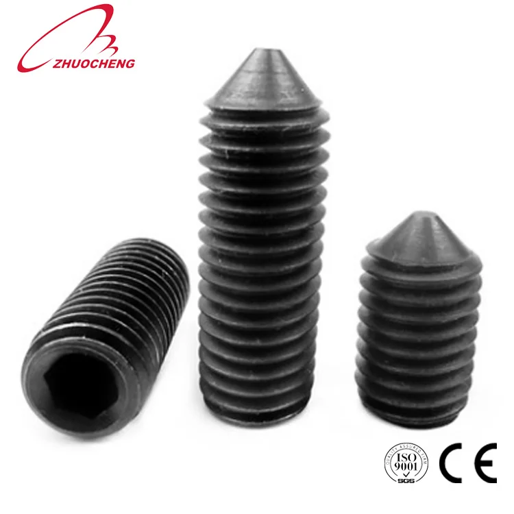 
DIN914 Stock Hexagon socket set screws with cone point 