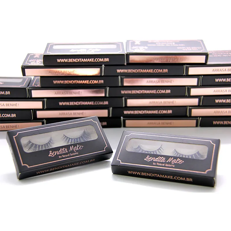 

false eyelash custom package box thick looking natural mink eyelashes vendor, Black;other colors are available for us.