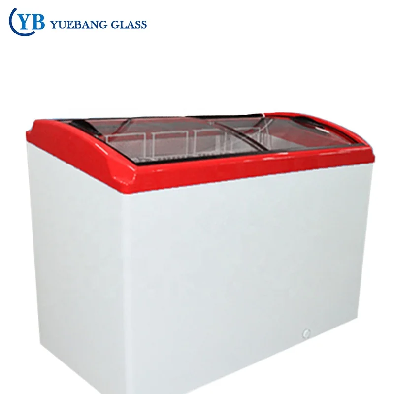 
Curved Tempered Glass for Chest Freezer for Supermarket Use 