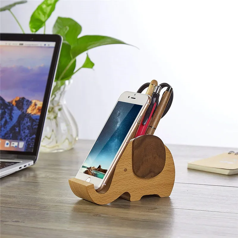 Multifunction Pen Holder Wooden Phone Holder Pencil Case Wooden - Buy ...