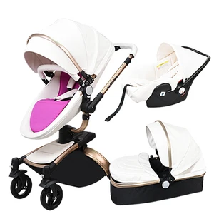 Image of Free shipping EU 3 in 1 baby stroller High landscape baby walker for many colors high quality PU friendly matrrial baby carriage