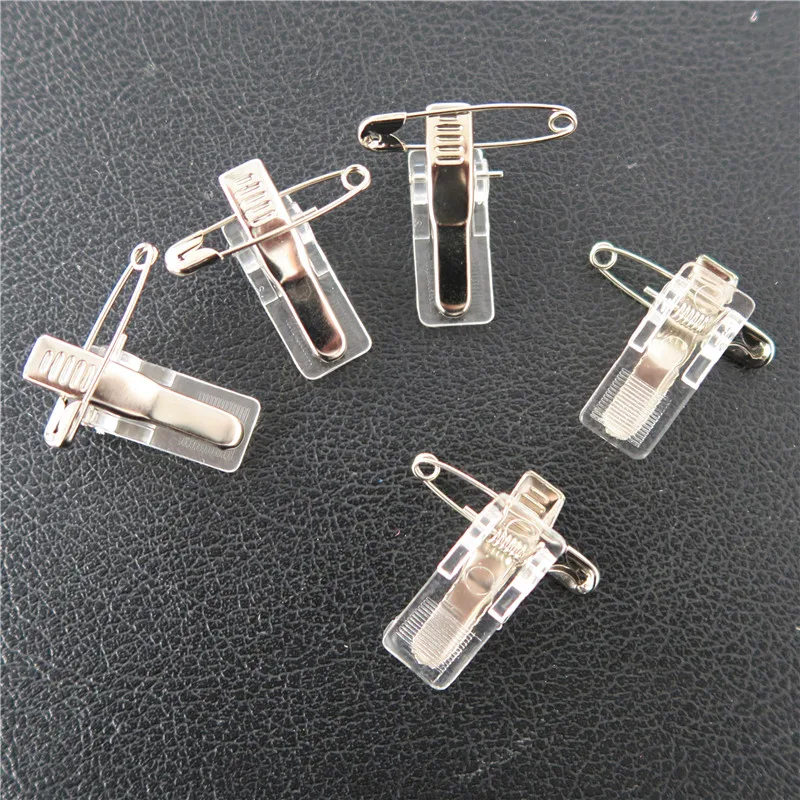 Plastic Name Badge Holder Clip With Safety Pin To Hold Name Tag Buy