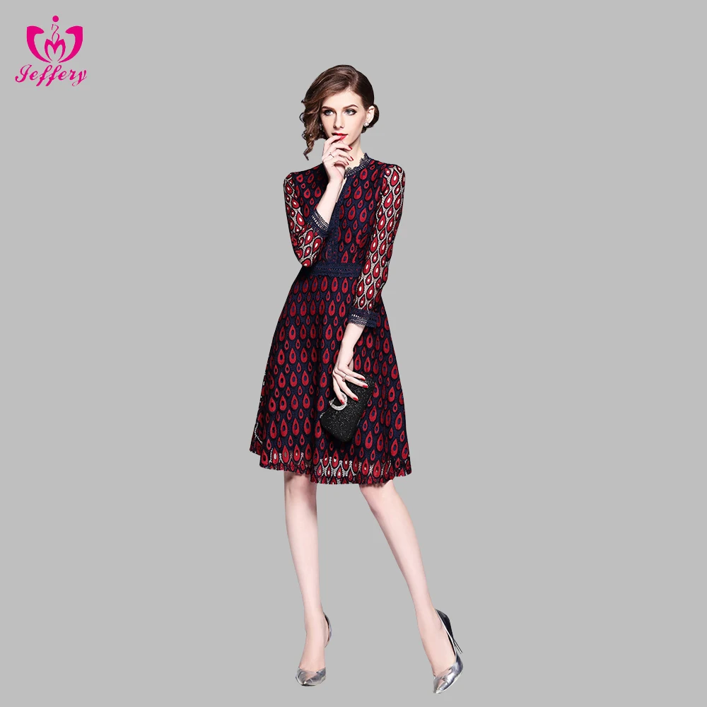 

Simple and stylish lace ladies party dresses, As pic