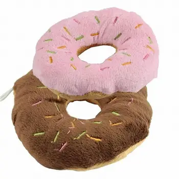 plush donut dog toy