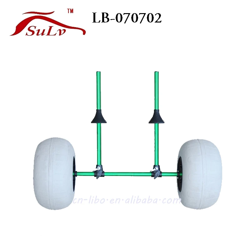 
Aluminum PU wheel cart trolley fishing cargo storage usage trolley 