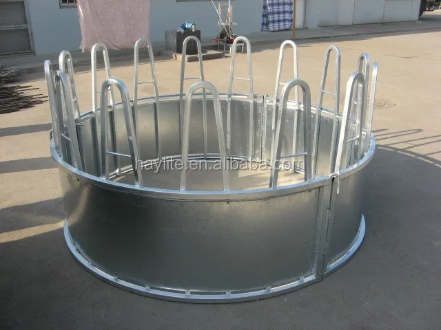 Galvanized outdoor steel round hay feeder for cattle horse sheep, View ...