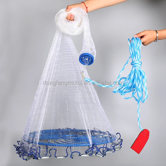 

Nylon Frisbee Cast Net Mono Fishing Casting Net With Factory Price, White