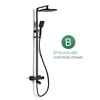 China Made 3 Functions Mixer Valve Set System Wall Mounted Black Thermostatic Shower Faucet Set