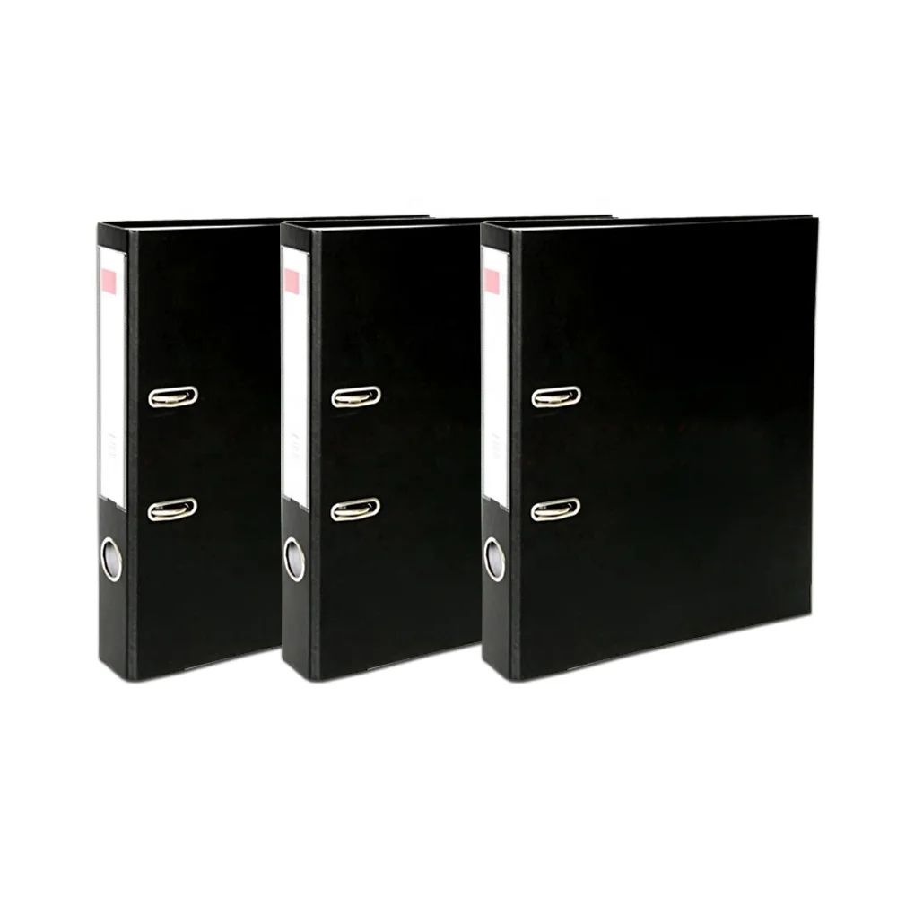Custom 3 Ring Binder A4 Size Paper Black Presentation Hardcover Folders
