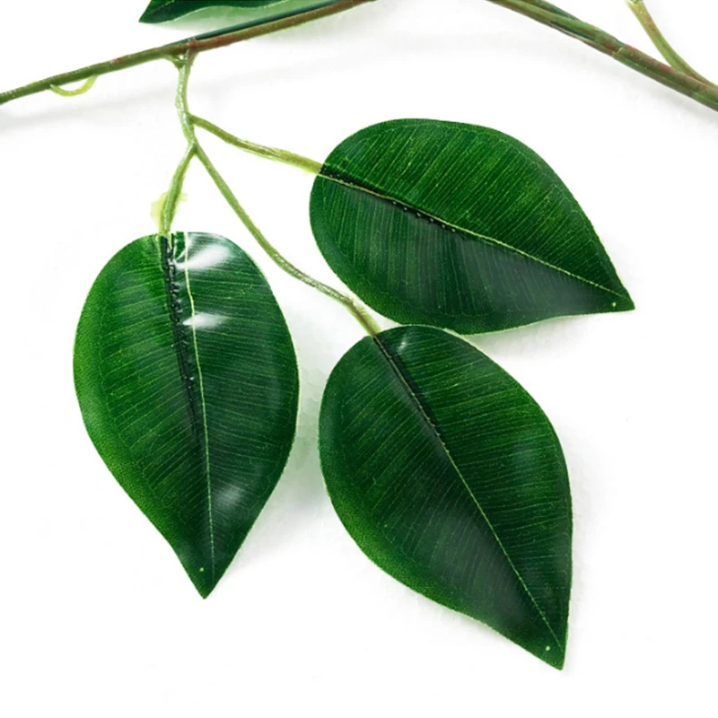 Natural Real Touch Artificial Banyan Tree Leaves For Home Decoration 