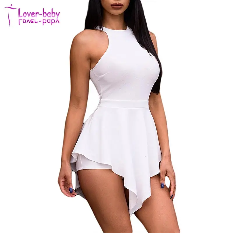 

Round Neck Irregular Patchwork One-piece Short Romper