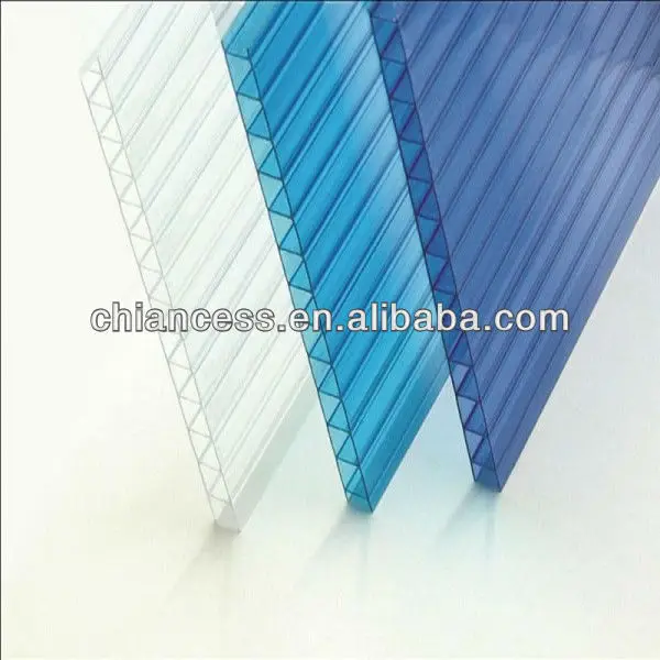 
PC Twin wall Roofing Polycarbonate Hollow Sheet from 4 to 10mm 