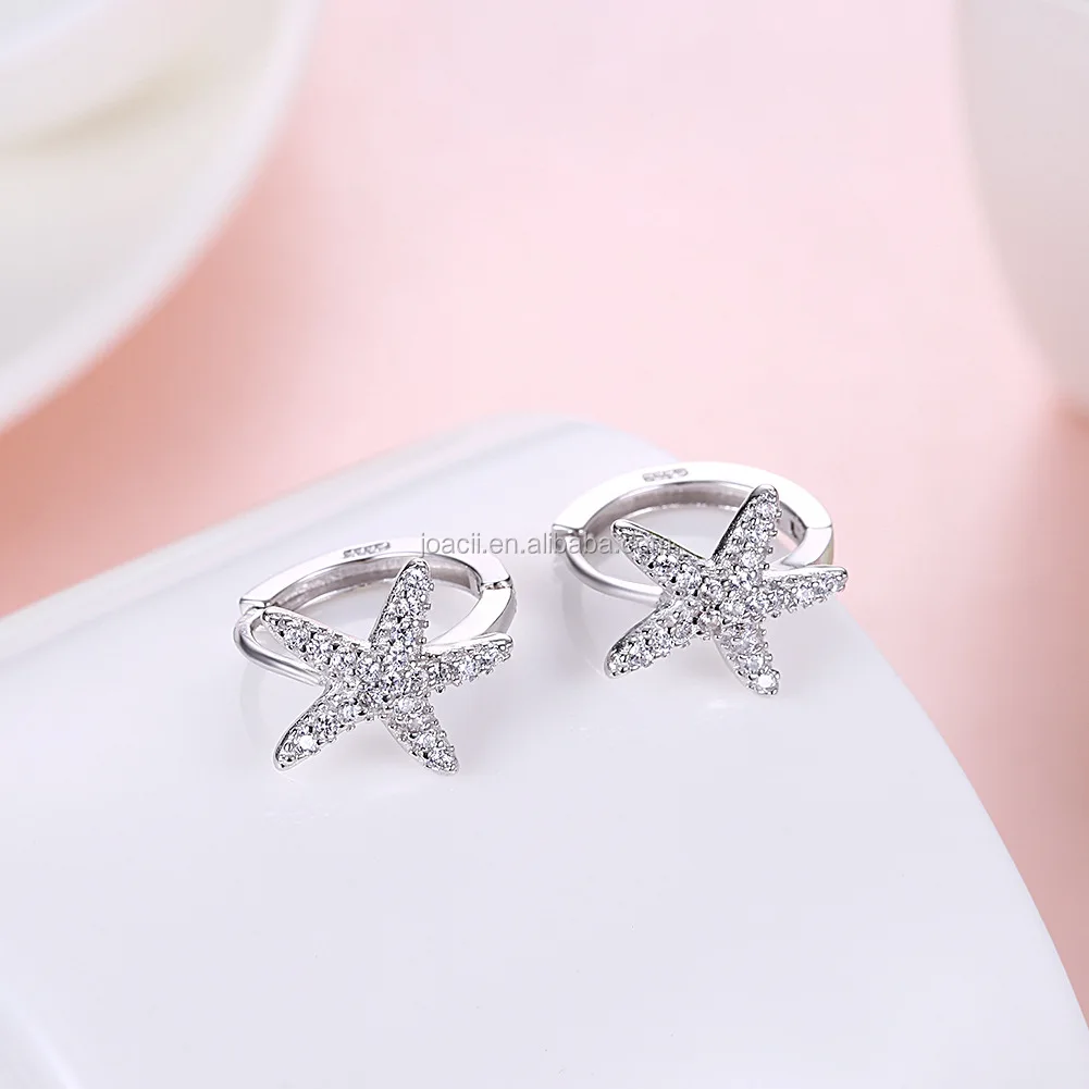 Joacii Unique Starfish Design Sterling Silver Clip-on Earrings Women
