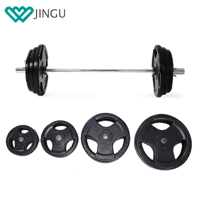 black barbell weight