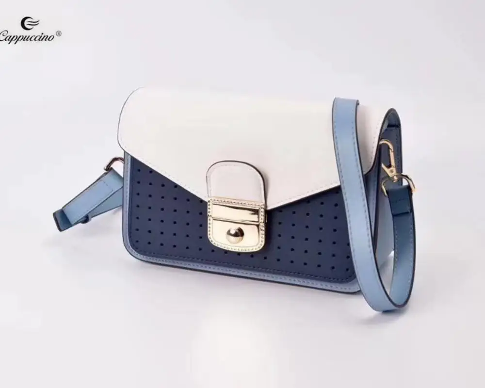 

2020 Hot Sale genuine leather crossbody bag Contrast color bag from Guangzhou bag factory, Choice