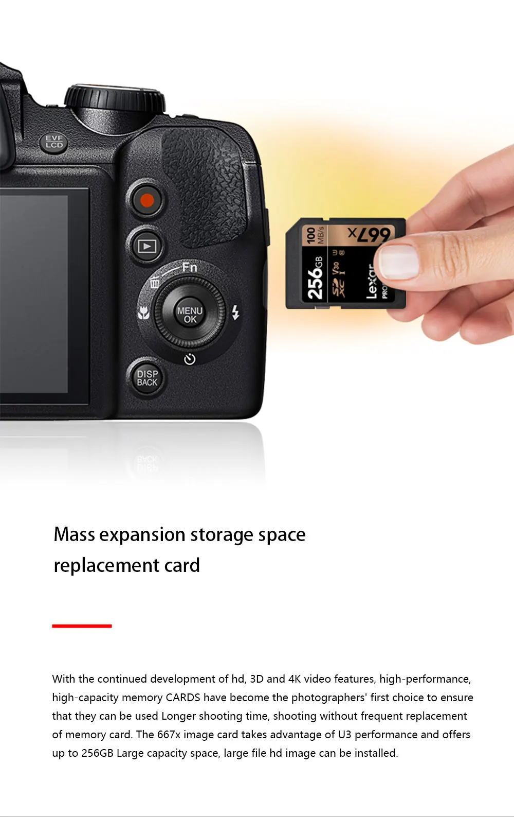 Factory supply 100% Genuine lexar professional 667x sd card 64gb 128gb 256gb - ANKUX.COM