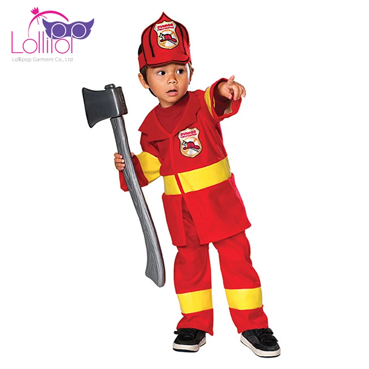Details about   Kids Cosplay Fireman Costume for Role Play Party Firefighter Uniform for Boys 
