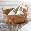 Cocostyles bespoke happy life wooden chip christmas gift basket with handle for holiday gift packing and storage