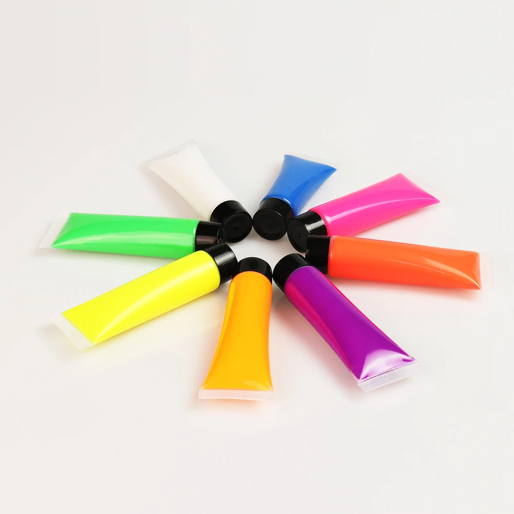 

Color Run Body Glow Paint Washable Blacklight Bright 10ml Neon/UV/Fluorescent Face Paint/Body Paint Color