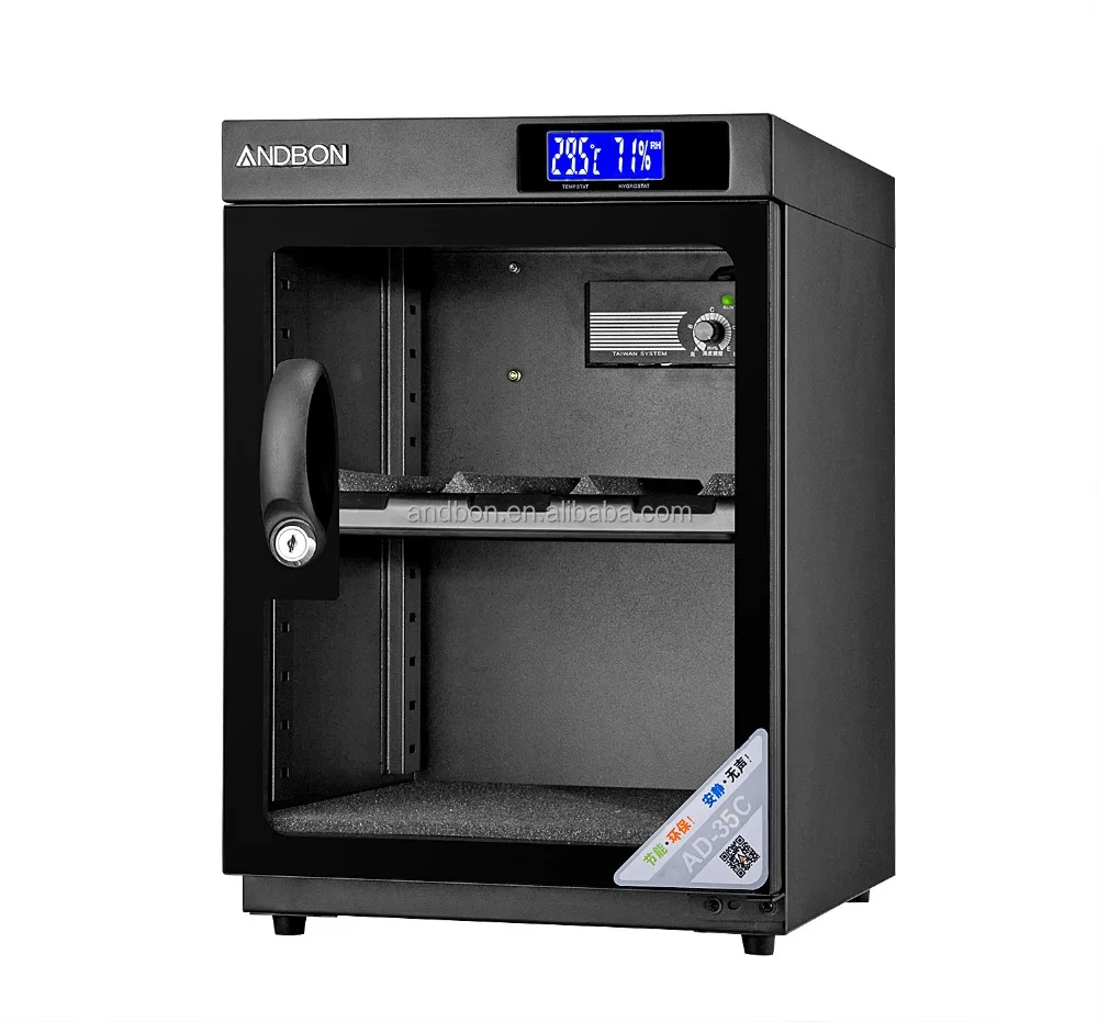 
ANDBON 30L LCD digital Display deshumidificador Dry Cabinet for Lens Camera 
