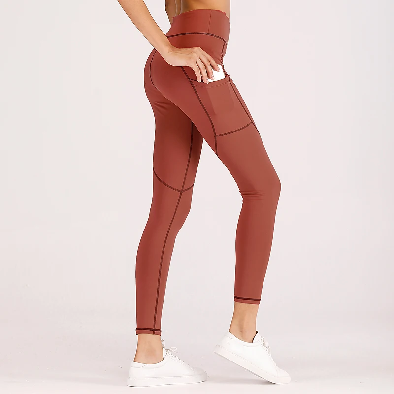 

[30% OFF] High waist solid color pocket ladies, Customized colors