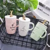 Porcelain Coffee Tea Mug Cups elegant Irregular diamond-shaped gold rabbit head Ceramic Cup Novelty milk coffee tea