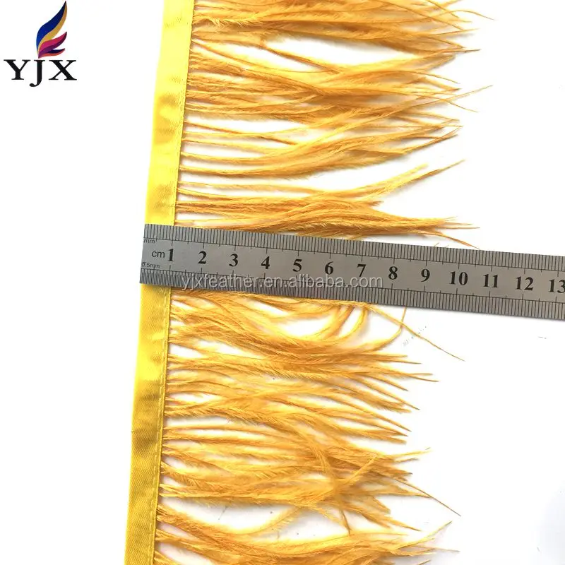 Top Quality 8-10cm Dyed Gold Colour Decorative Real Ostrich Feather ...