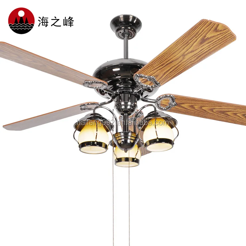 wooden fan blade ceiling fans in pearl black color