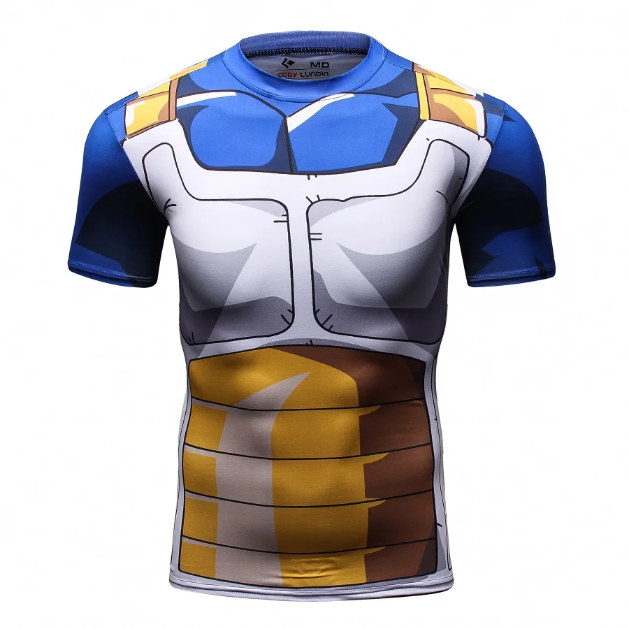 

Wholesale Anime Clothes Vegeta Goku 3D Printed T Shirt Men