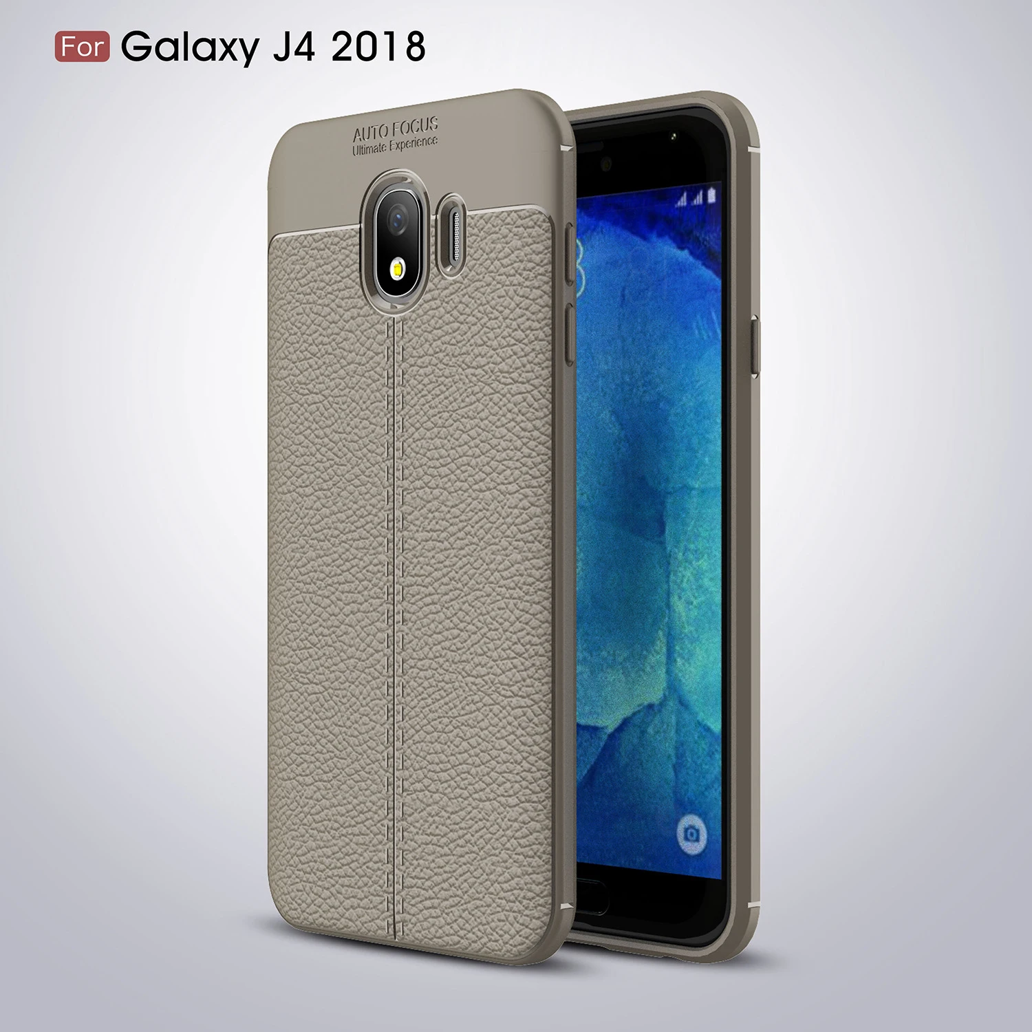 Hot Sell Litchi pattern Soft Tpu case for Samsung galaxy J4 2018 Cover