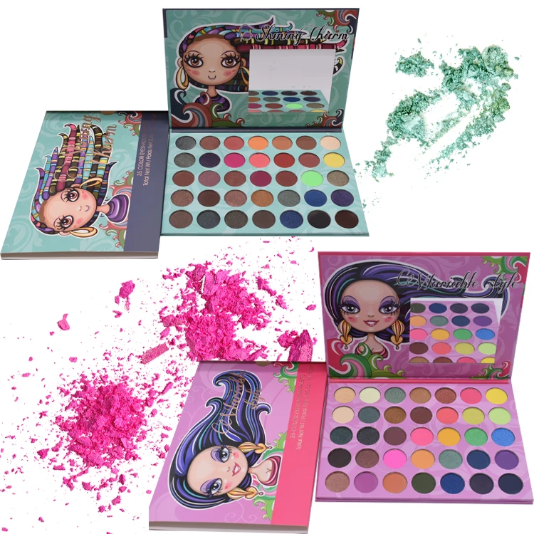 Good quality 35 Color Makeup  Eyeshadow Palette Private Label Cosmetic OEM Shimmer Matte eyeshadow