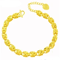 

76933 Xuping costume jewelry charm bracelet, gold color 24k gold bracelet, rose copper alloy bracelet women