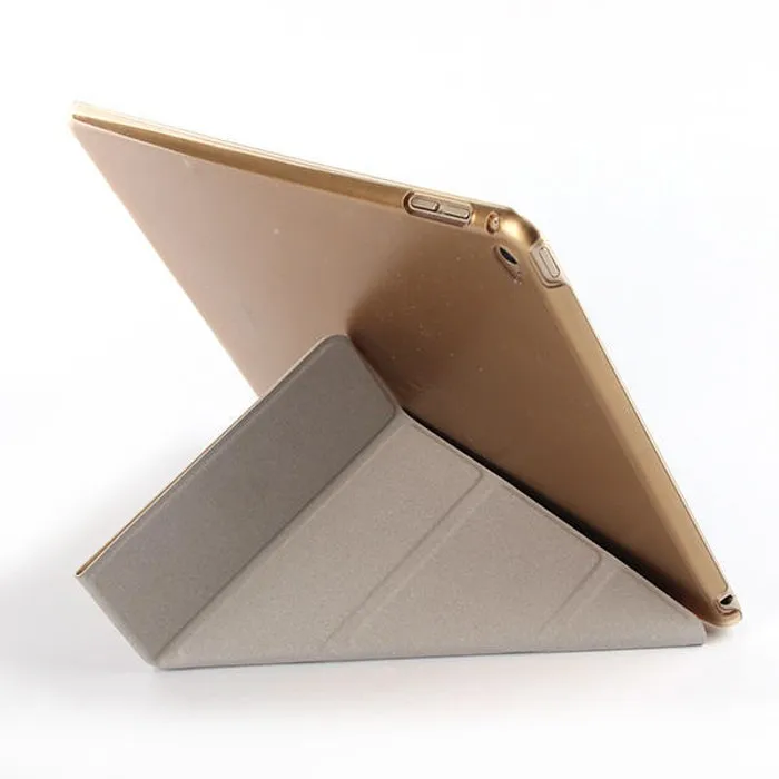 

Retail Leather case for ipad air PU Folding Stand silk leather case for ipad air 2017 2018
