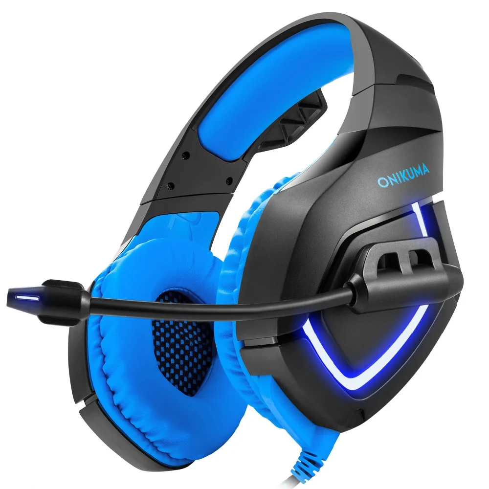 

3.5 Jack Gaming headset with Mic LED Lights Computer Earphone for ps4, Blue;gray;red;yellow