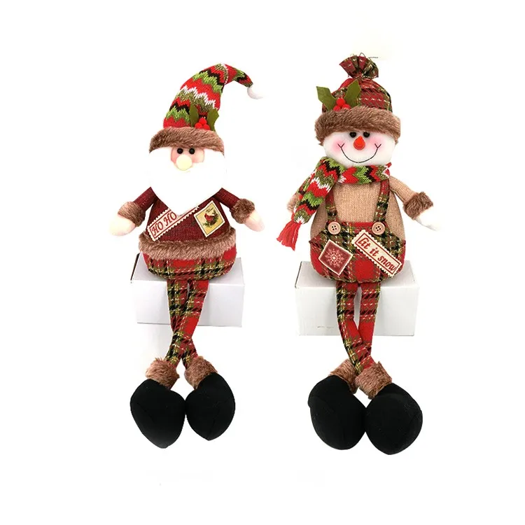 Peluches Mery Christmas Decor Marble Table Showpiece Plush Toy Snowman ...