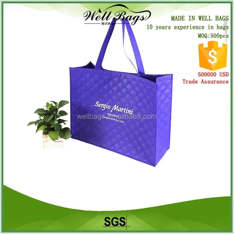 Custom Non Woven Textured Embossed Lines Metallic Finish Lamination