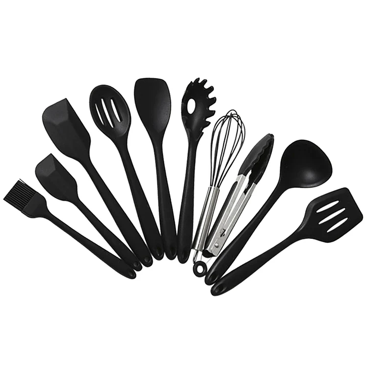 

Good Quality 10 Piece Set Heat-resistant Kitchen Utensils Silicone Set, Customized color