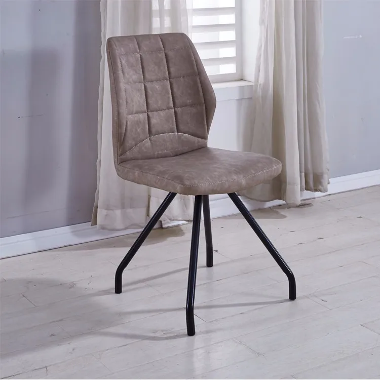 Cheap And Elegant Fabric Upholstery Steel Painting Legs Dining Chair