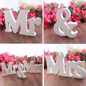 Mr Mrs Wooden Letters For Wedding Table Signs Vintage Style