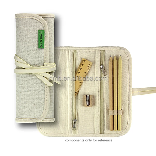
Eco Natural Multi-functional Pencil Case for Office/School 